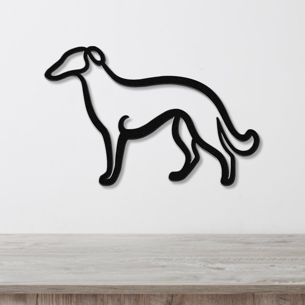 Borzoi Dog Metal Wall Art
