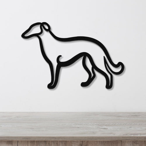 Borzoi Dog Metal Wall Art