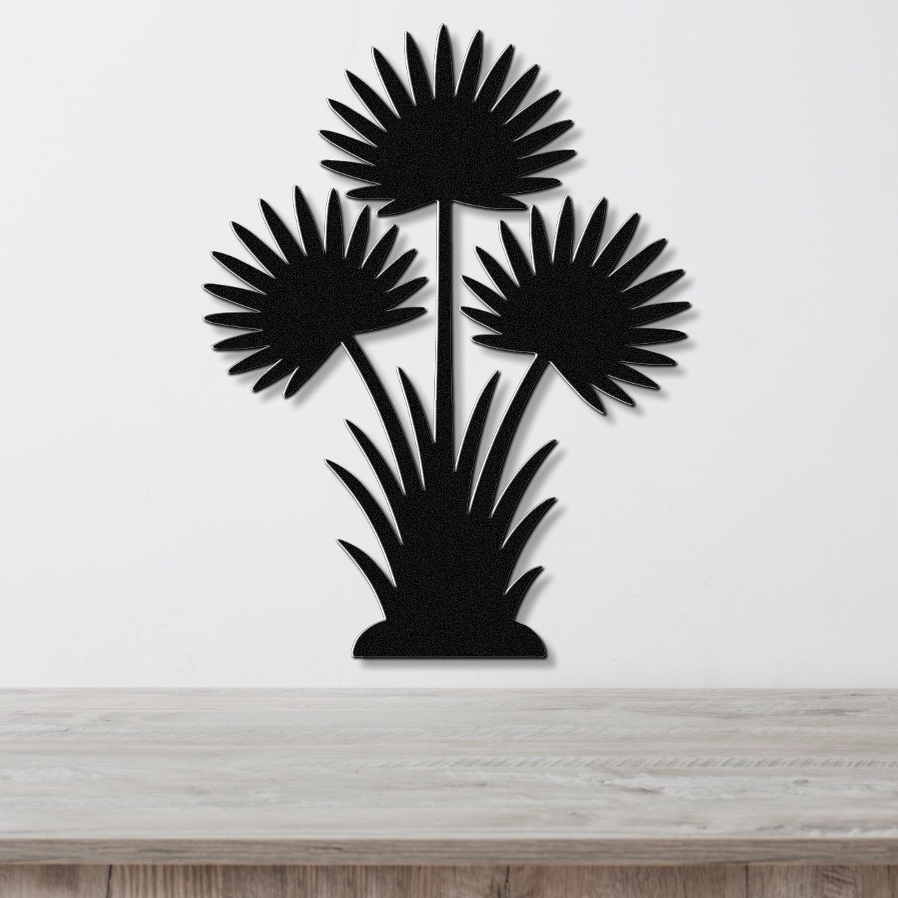 Fan Palm Tree Metal Wall Art