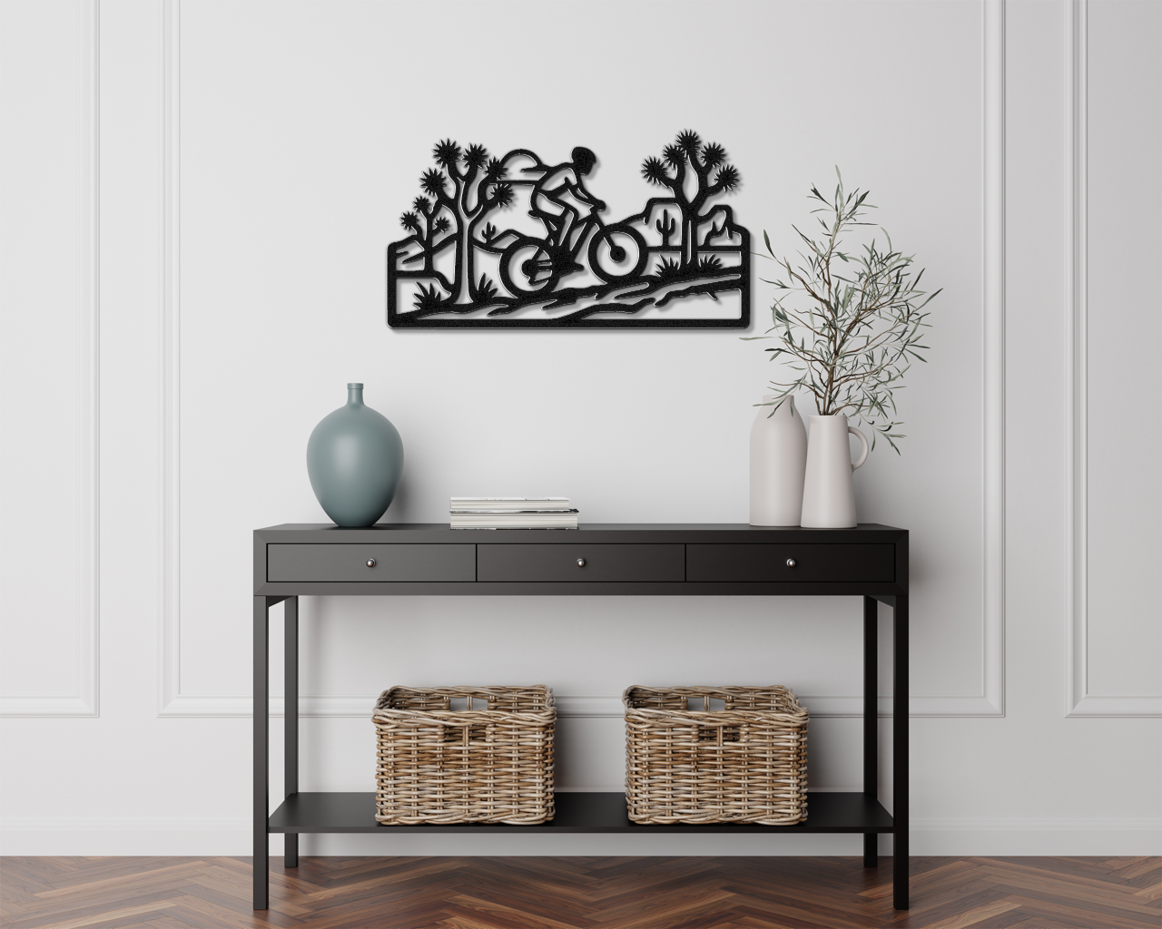 Joshua Tree Cycling Metal Wall Art