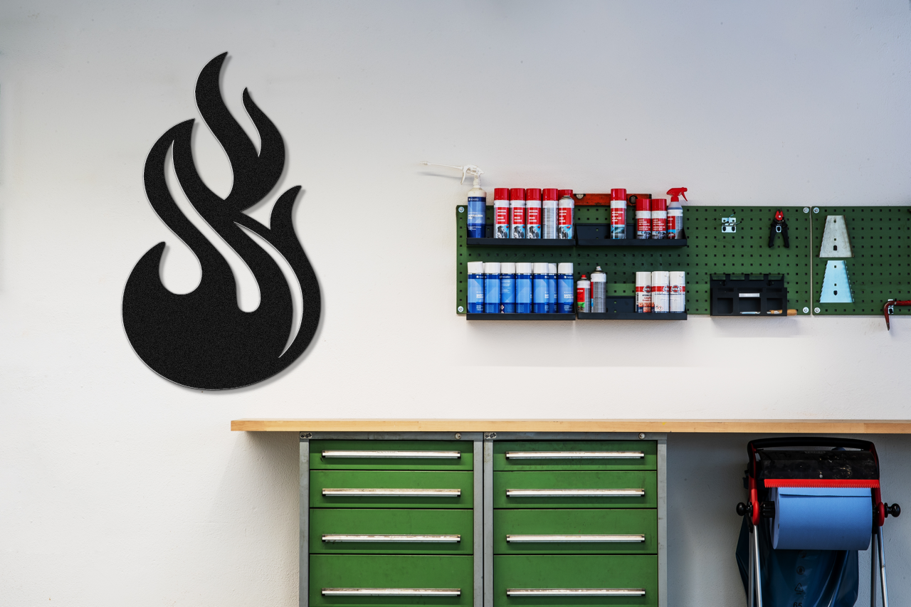 Abstract Fire Metal Wall Art