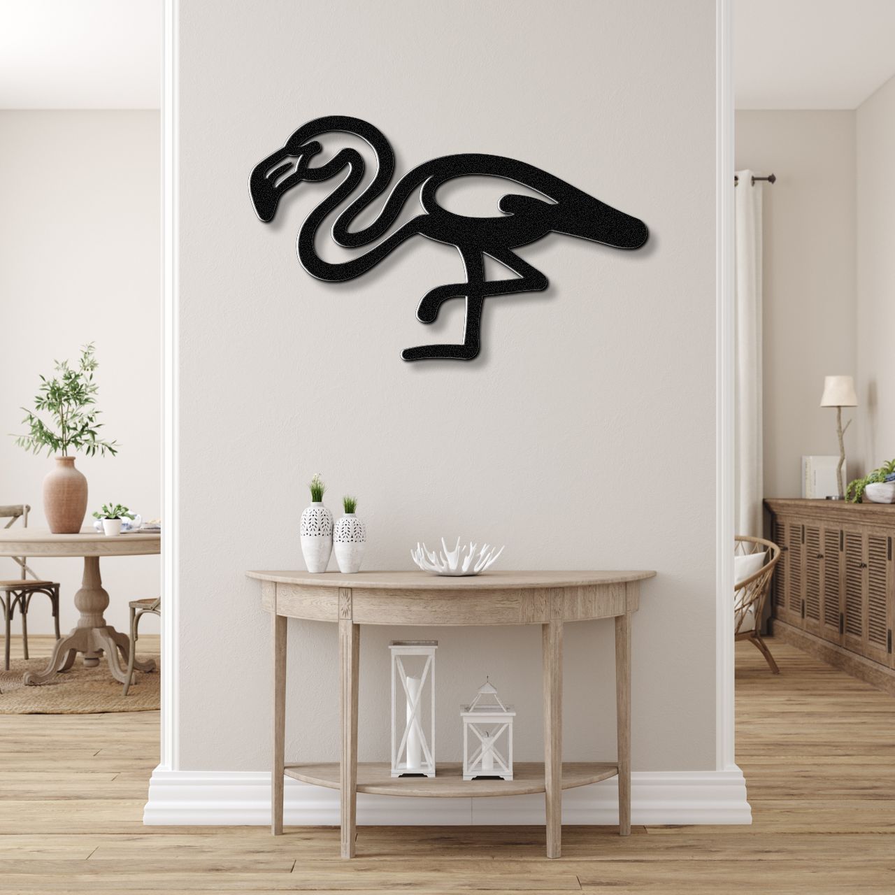 Flamingo Metal Wall Art