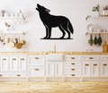 Howling Coyote Metal Wall Art