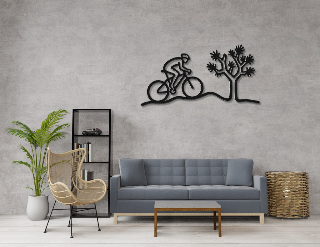 Joshua Tree Cycling Metal Wall Art