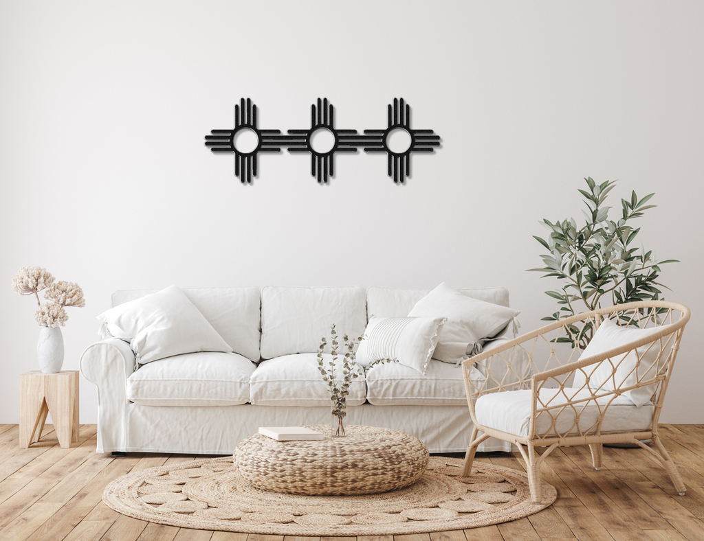 Zia Sun Symbol Trio Metal Wall Art