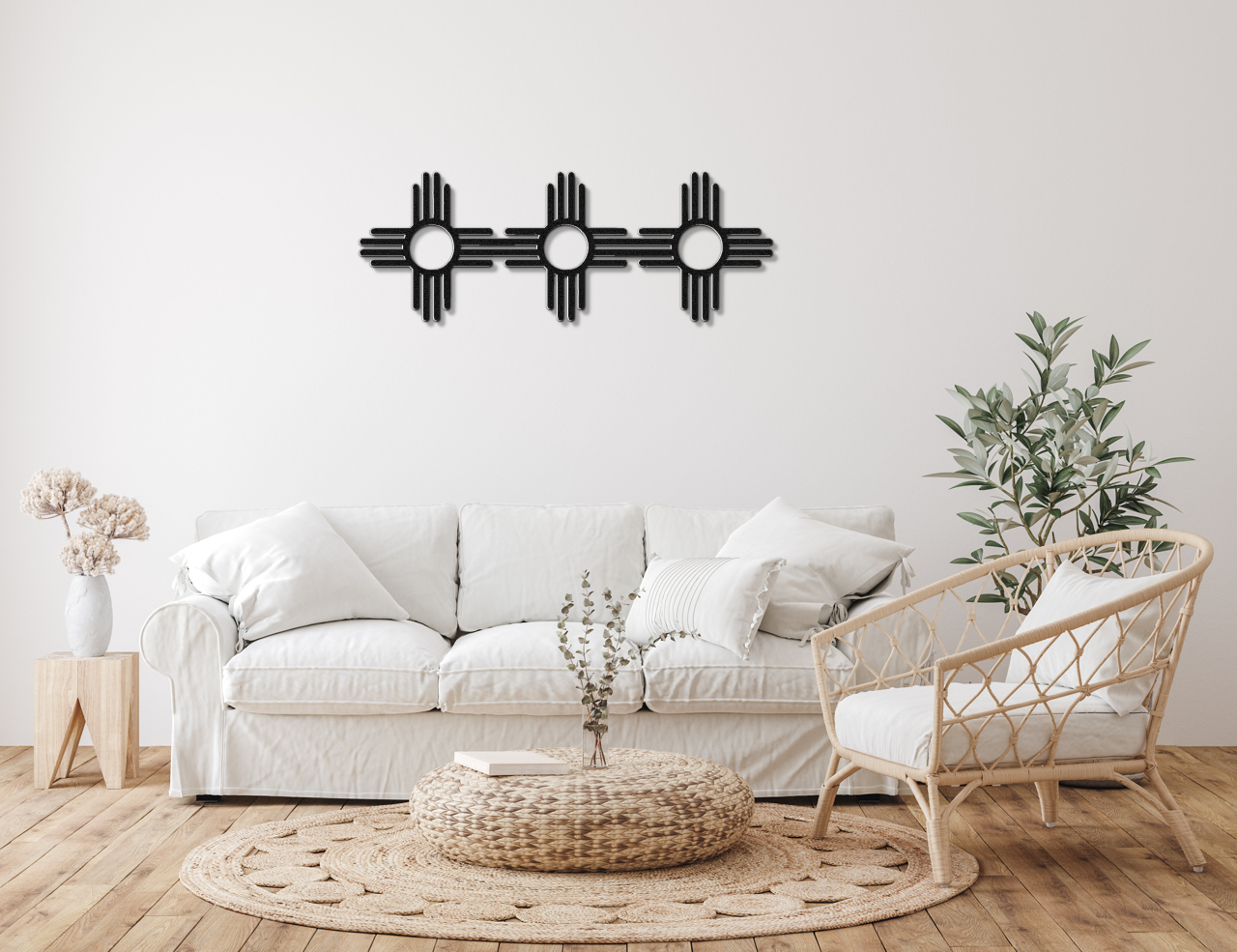 Zia Sun Symbol Trio Metal Wall Art