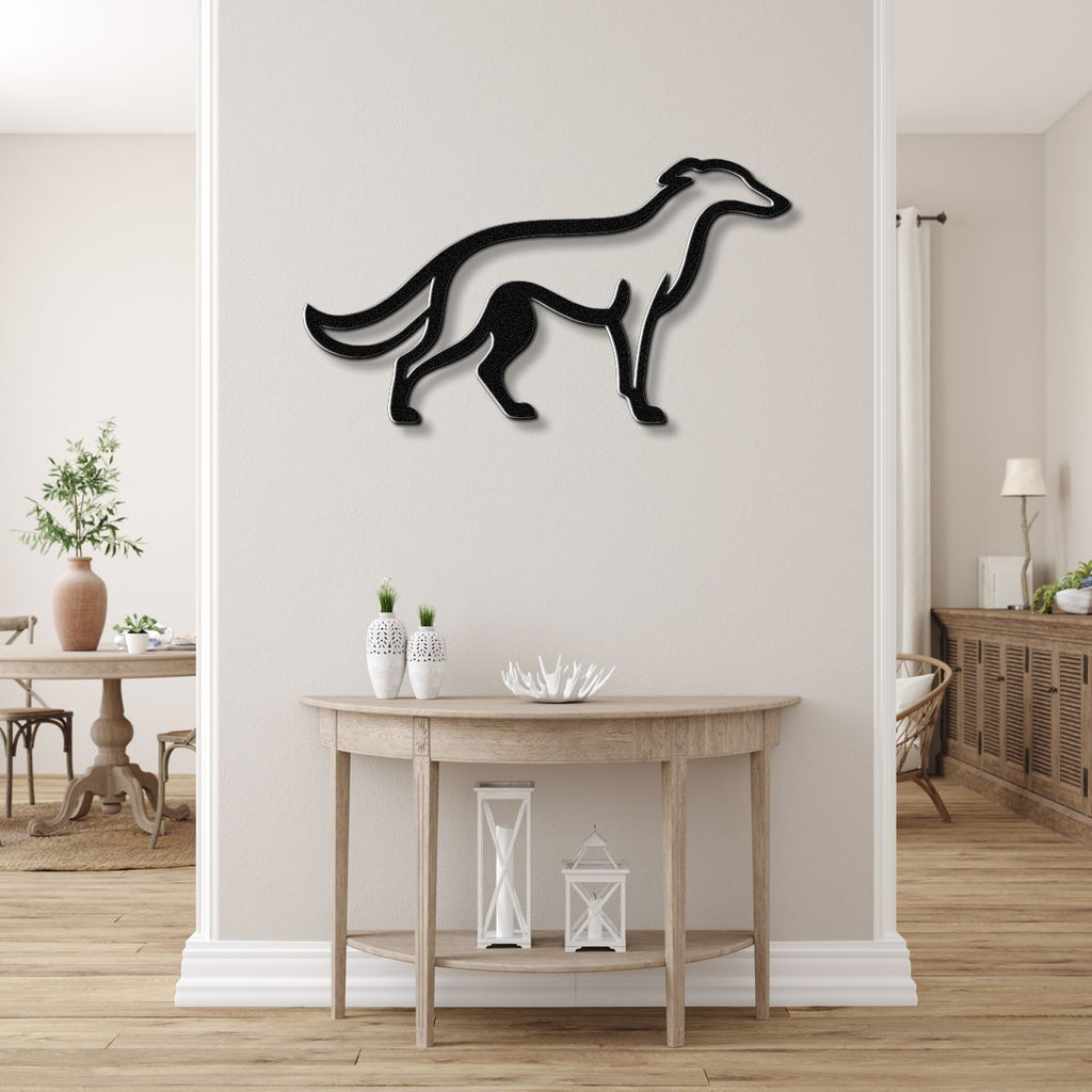Borzoi Dog Metal Wall Art