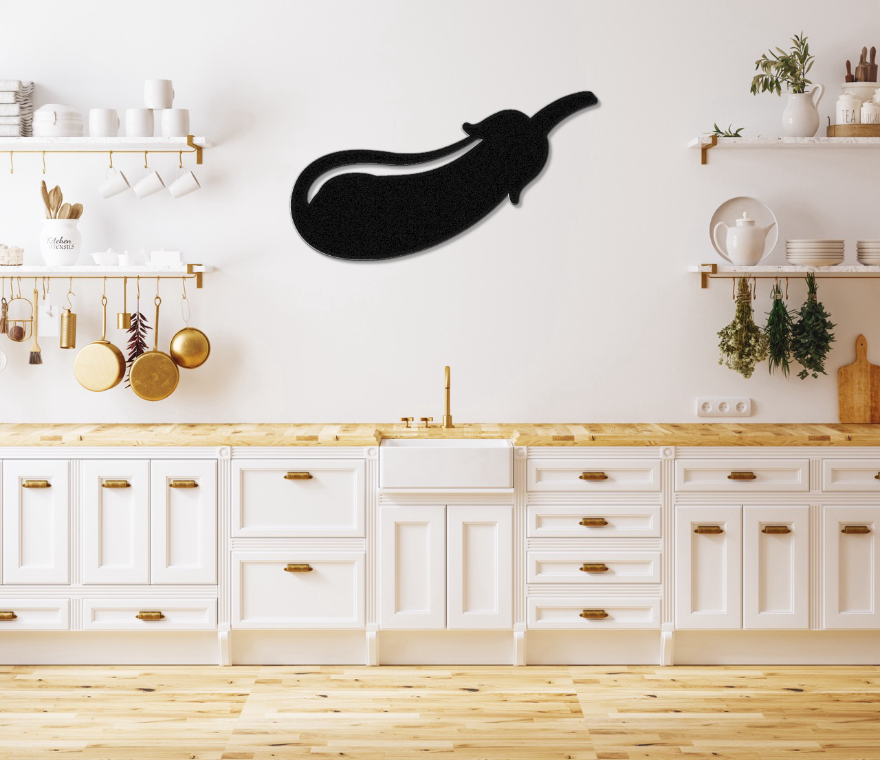 Eggplant Metal Wall Art