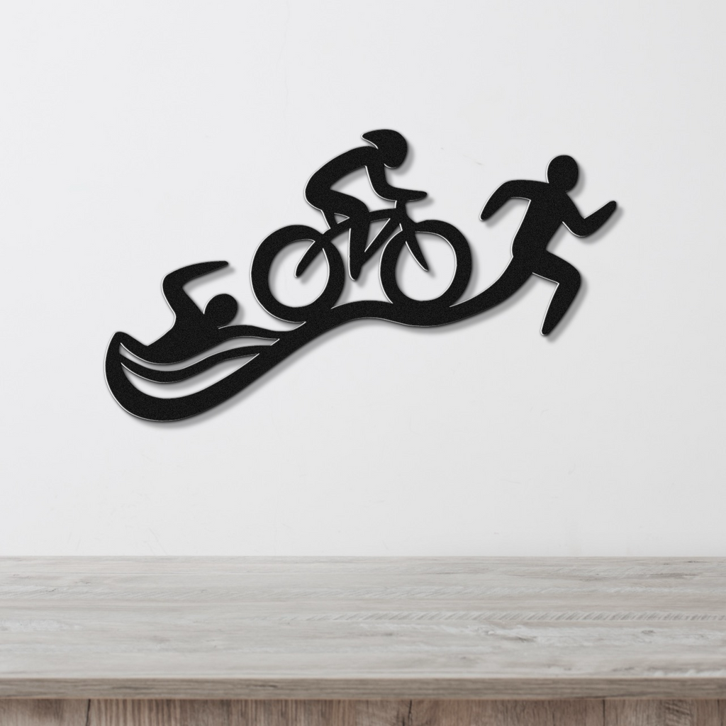 Triathlon Metal Wall Art