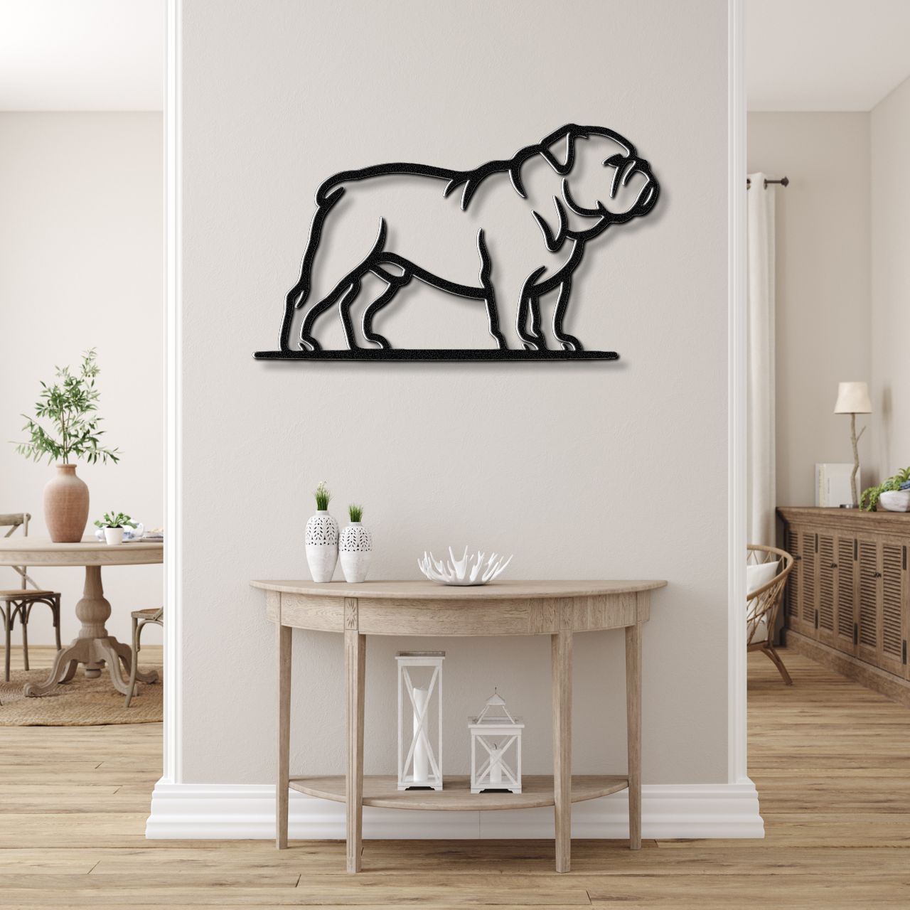 Bulldog Metal Wall Art