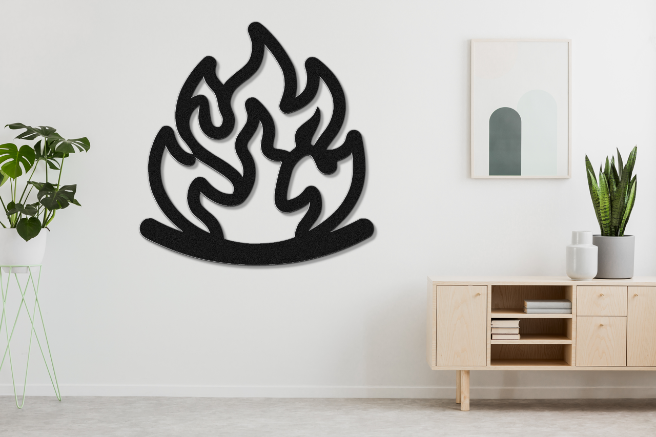 Abstract Fire Metal Wall Art