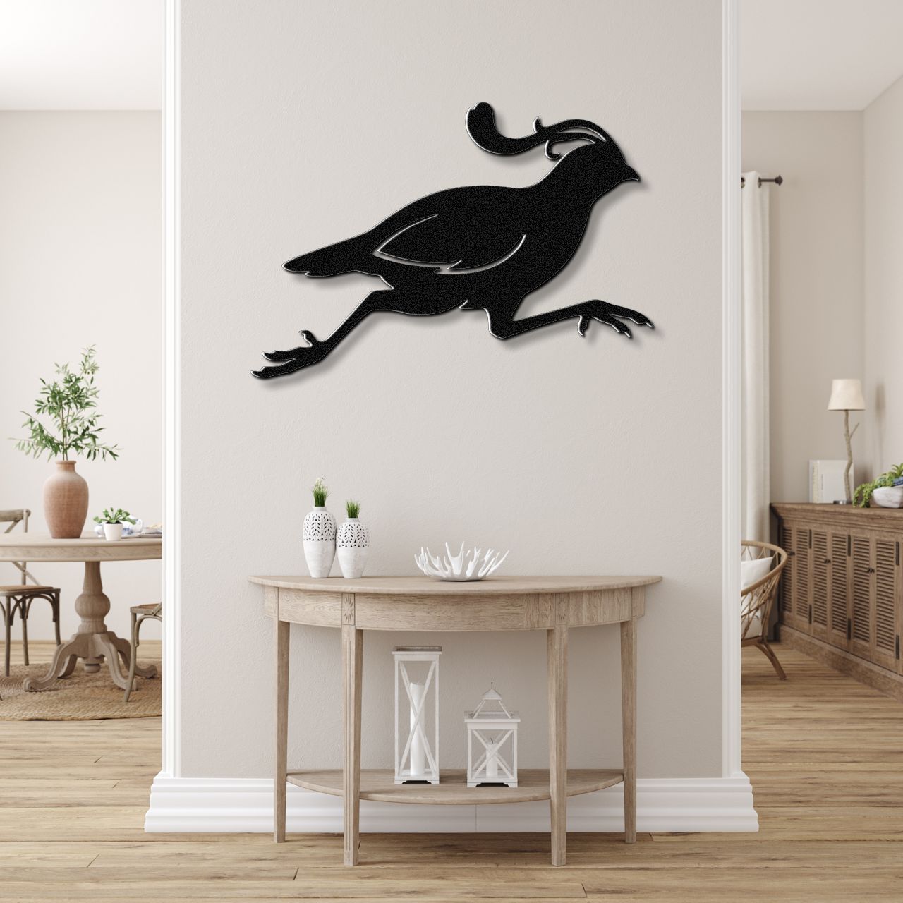 Running Quail Metal Wall Art