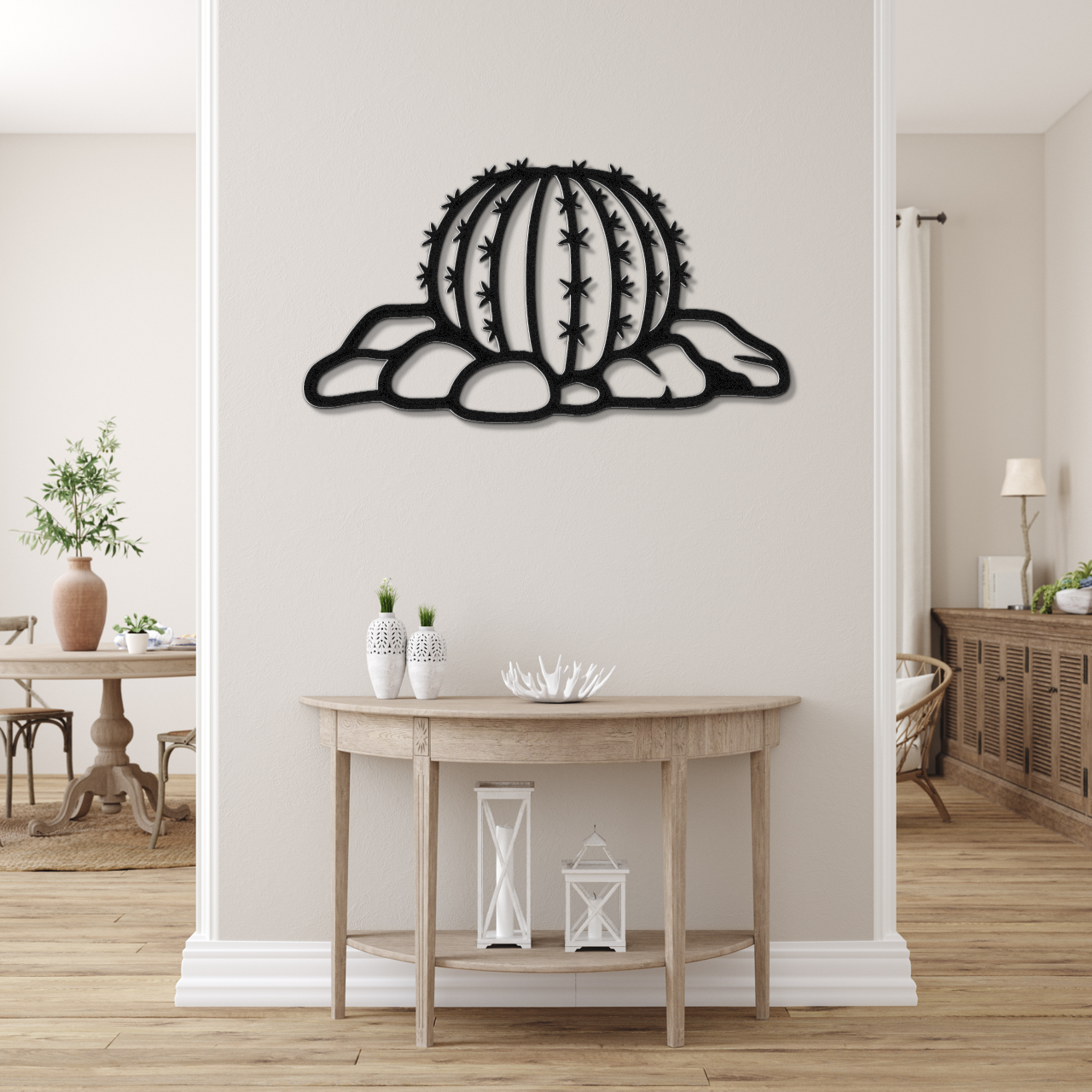 Barrel Cactus Metal Wall Art