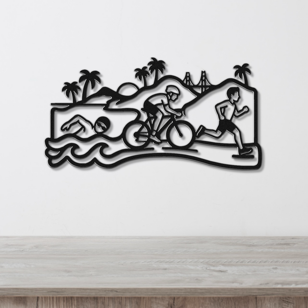 Santa Cruz Triathlon Metal Wall Art