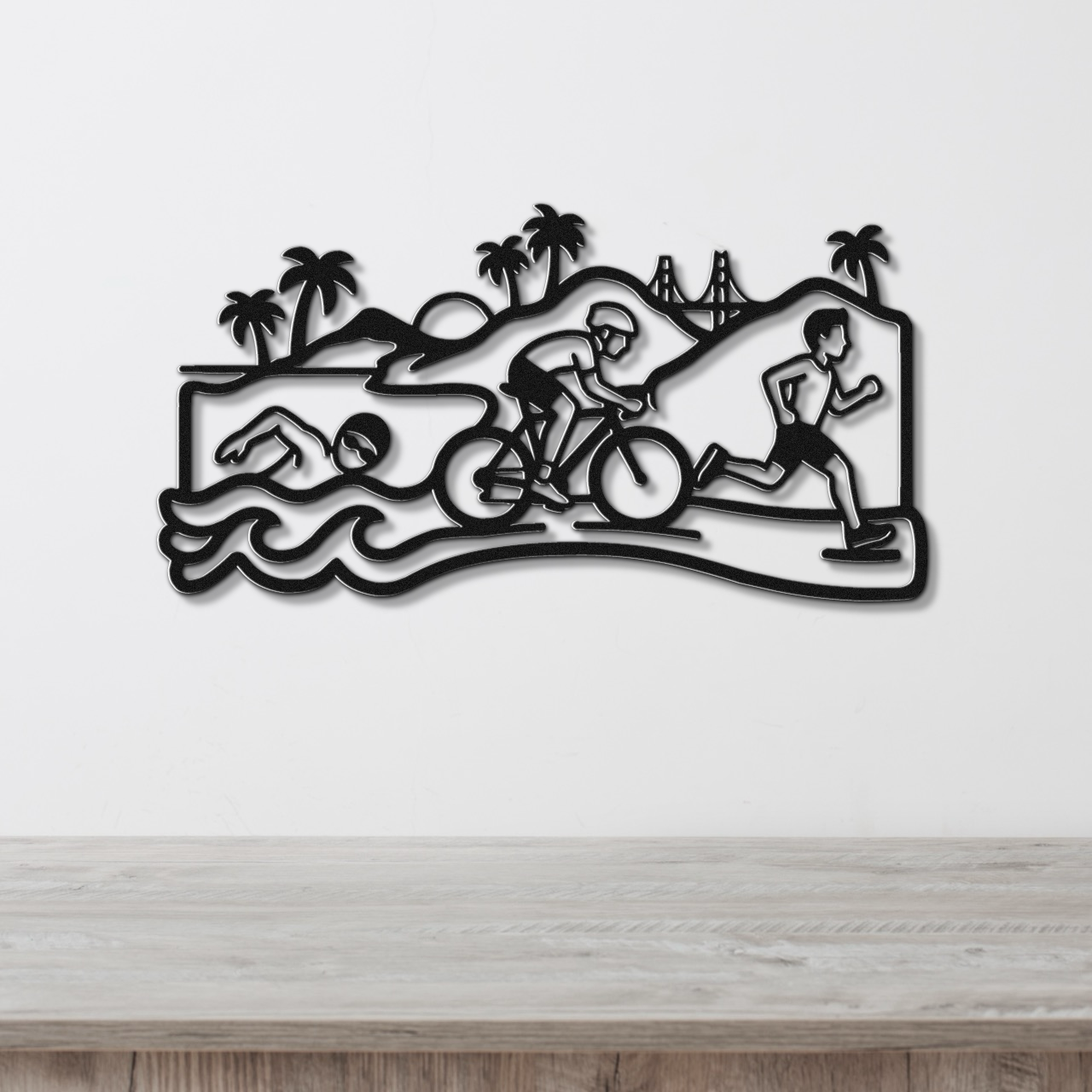Santa Cruz Triathlon Metal Wall Art