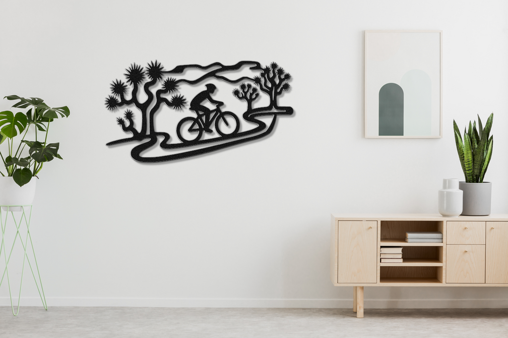 Joshua Tree Cycling Metal Wall Art