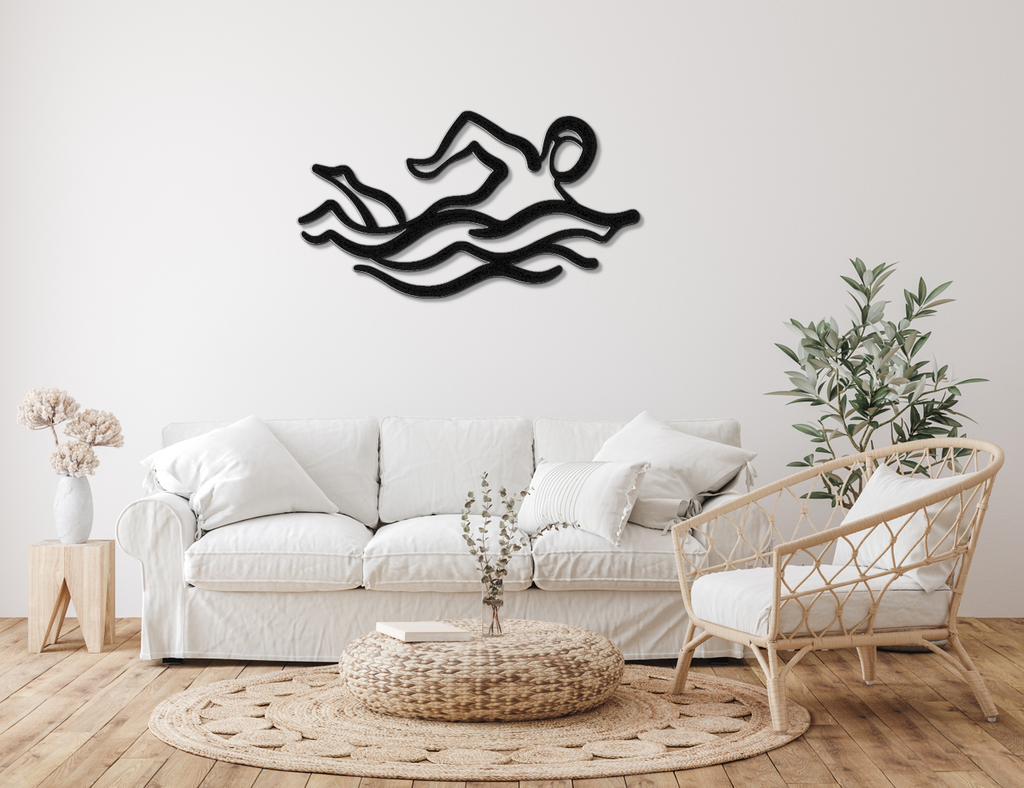 Swimmer Metal Wall Art