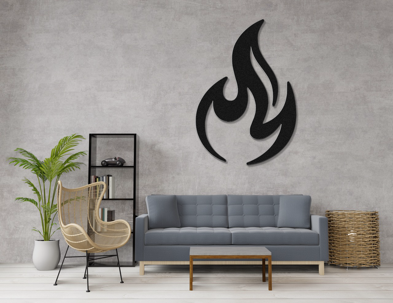 Abstract Fire Metal Wall Art