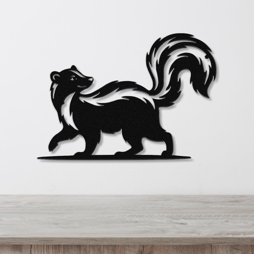Sneaky Skunk Metal Wall Art
