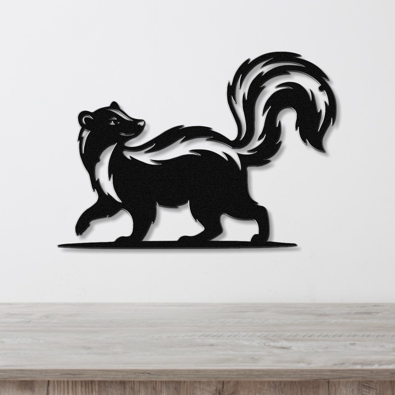 Sneaky Skunk Metal Wall Art