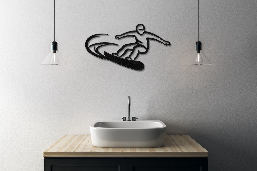 Snowboarding Metal Wall Art