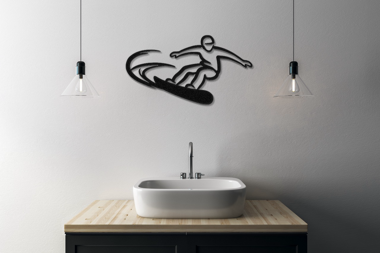 Snowboarding Metal Wall Art