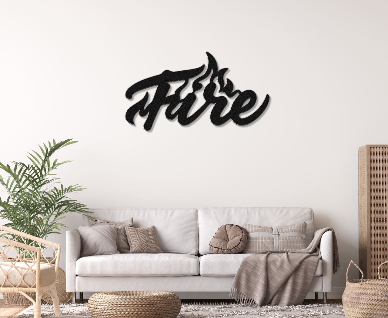 Abstract Fire Metal Wall Art
