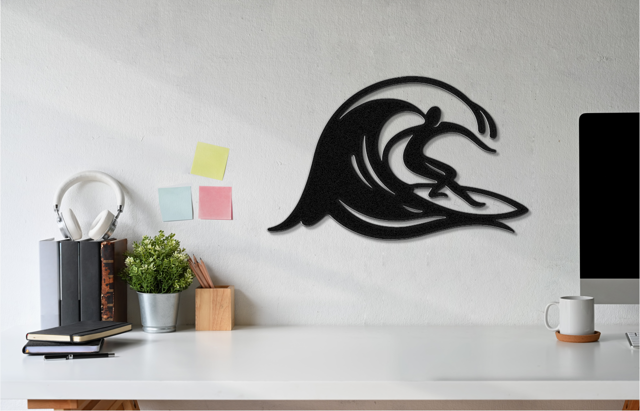 Surfer Metal Wall Art