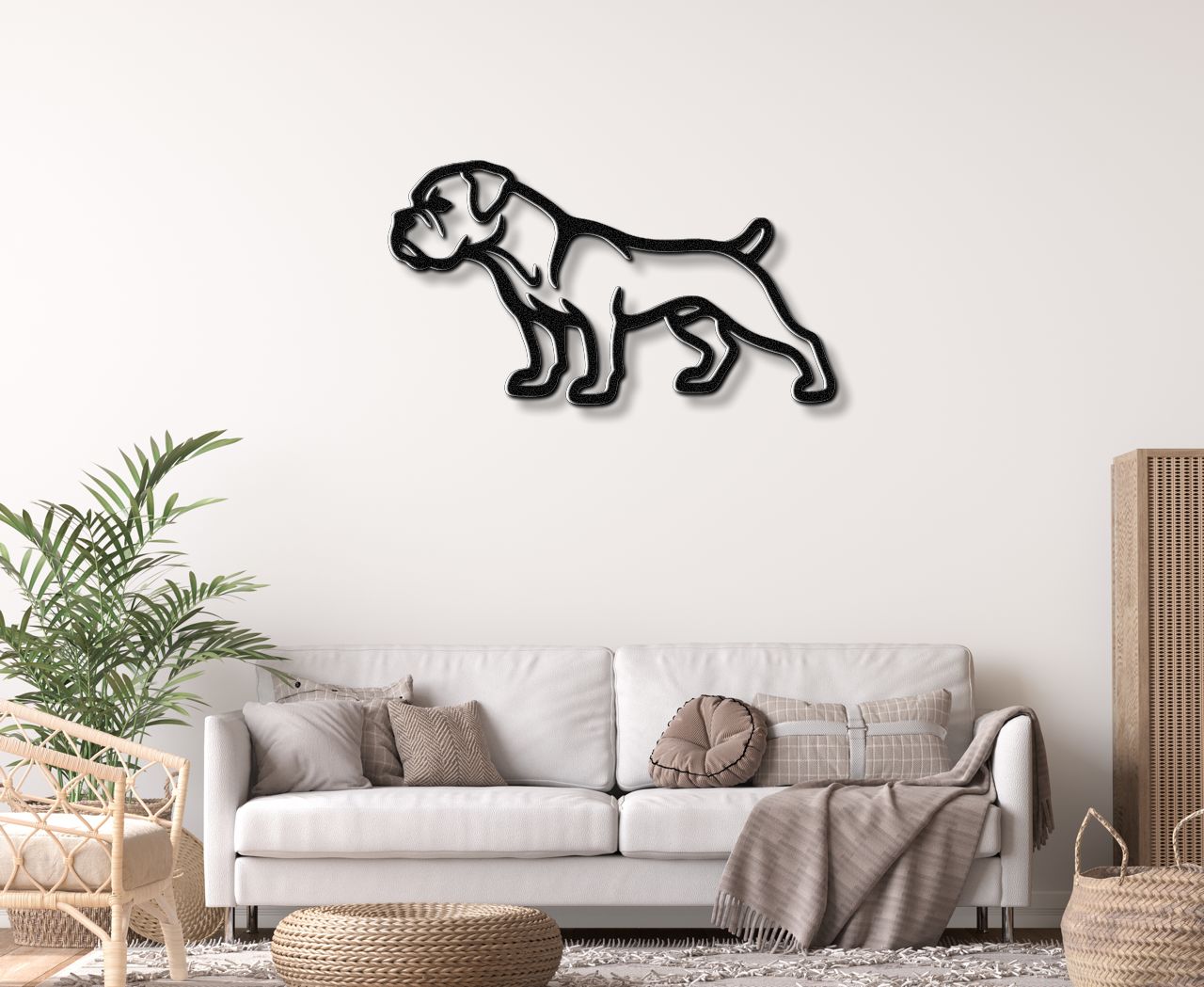 Boxer Dog Metal Wall Art