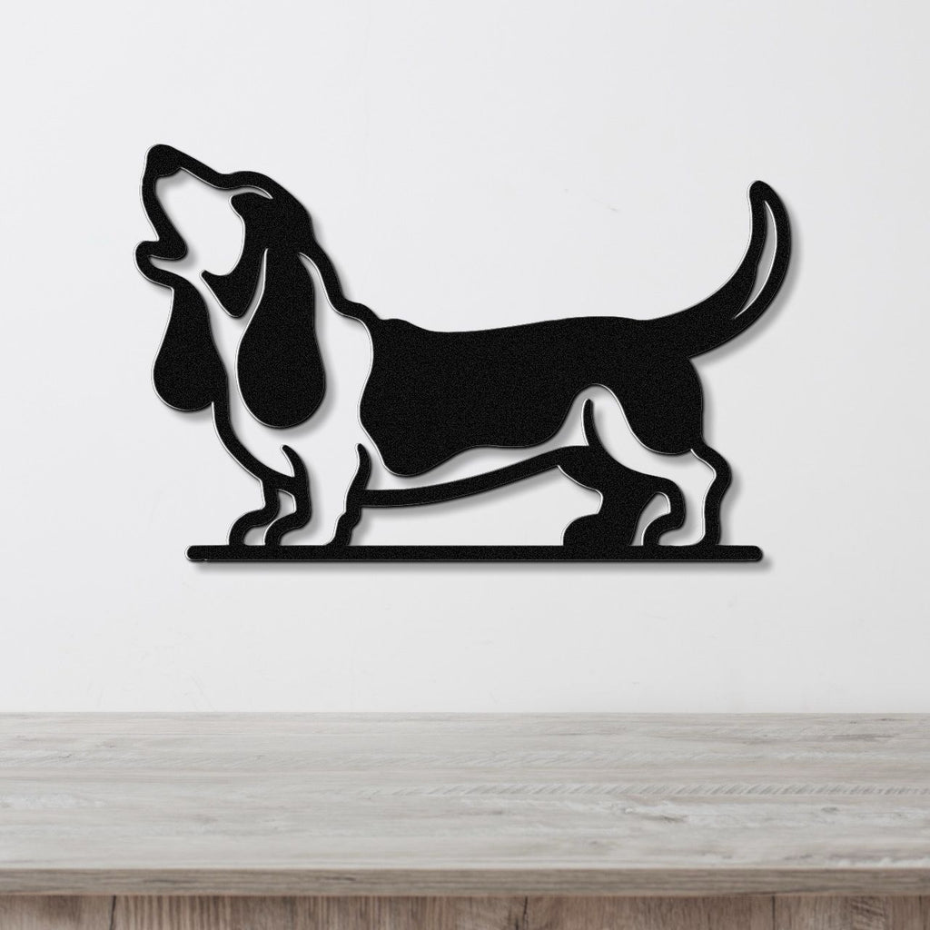 Basset Hound Metal Wall Art