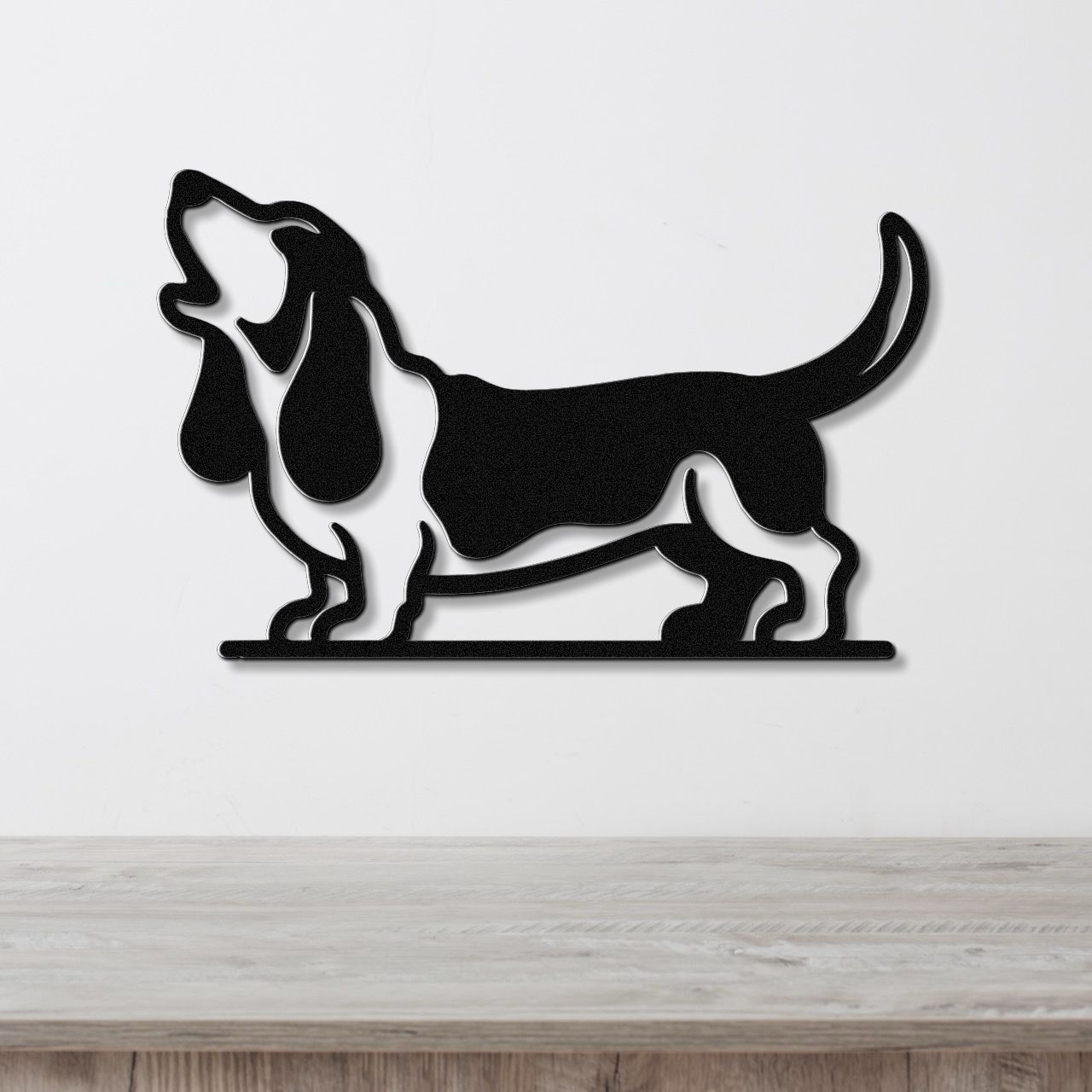 Basset Hound Metal Wall Art