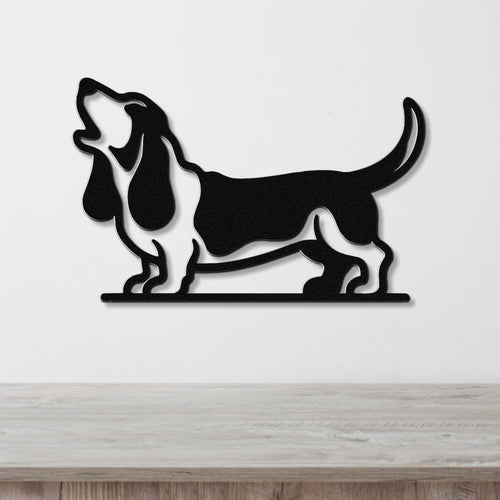 Basset Hound Metal Wall Art