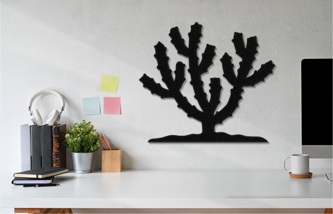 Cholla Cactus Metal Wall Art