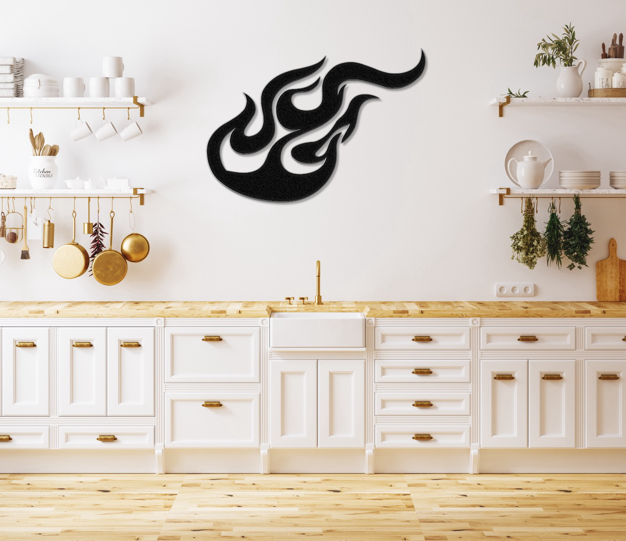 Abstract Fire Metal Wall Art