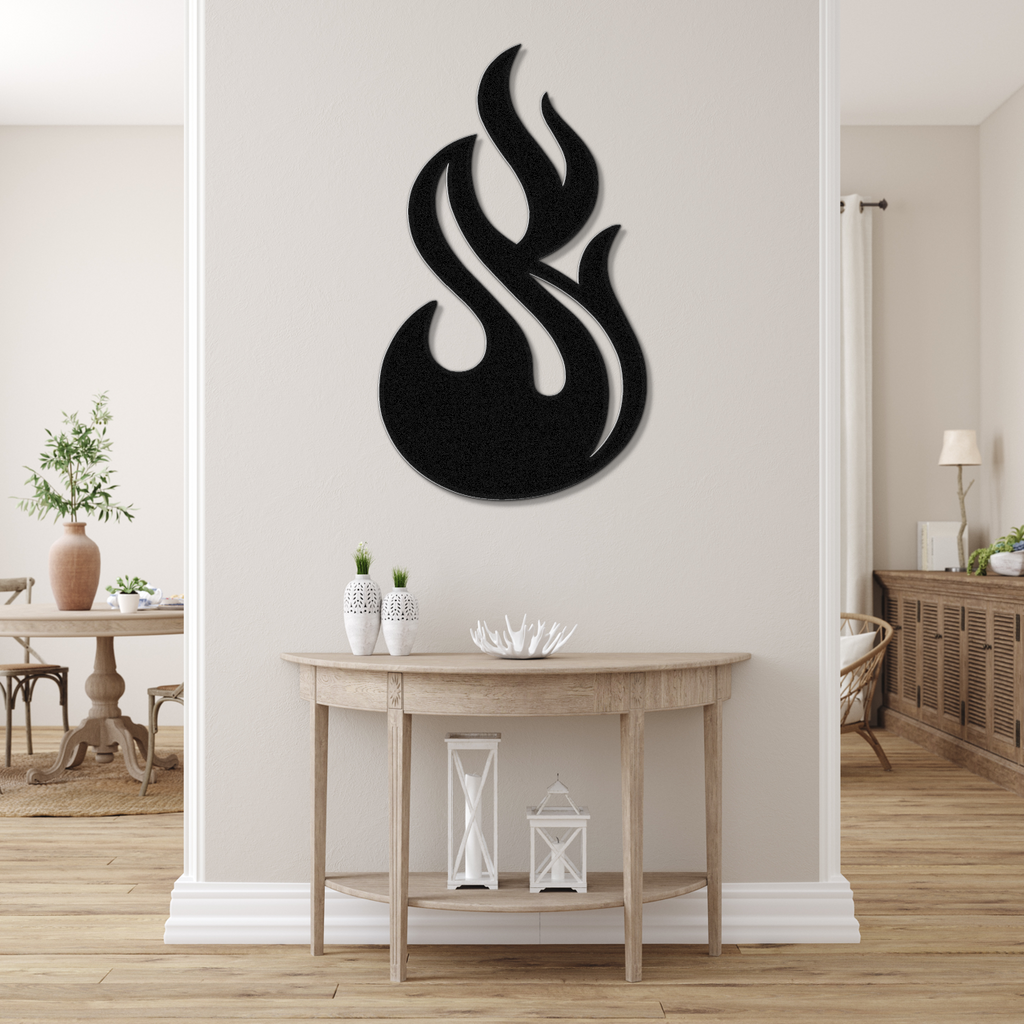 Abstract Fire Metal Wall Art