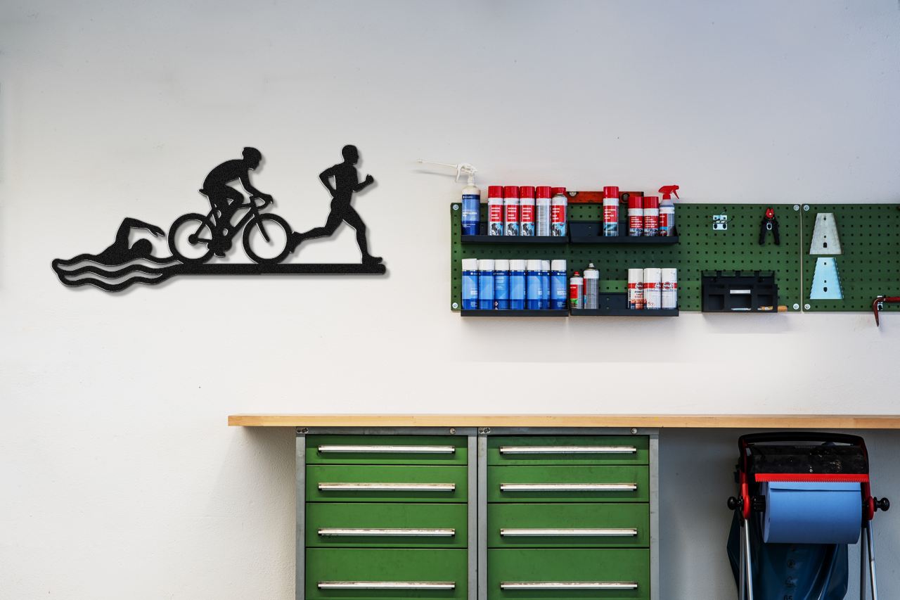 Triathlon Metal Wall Art