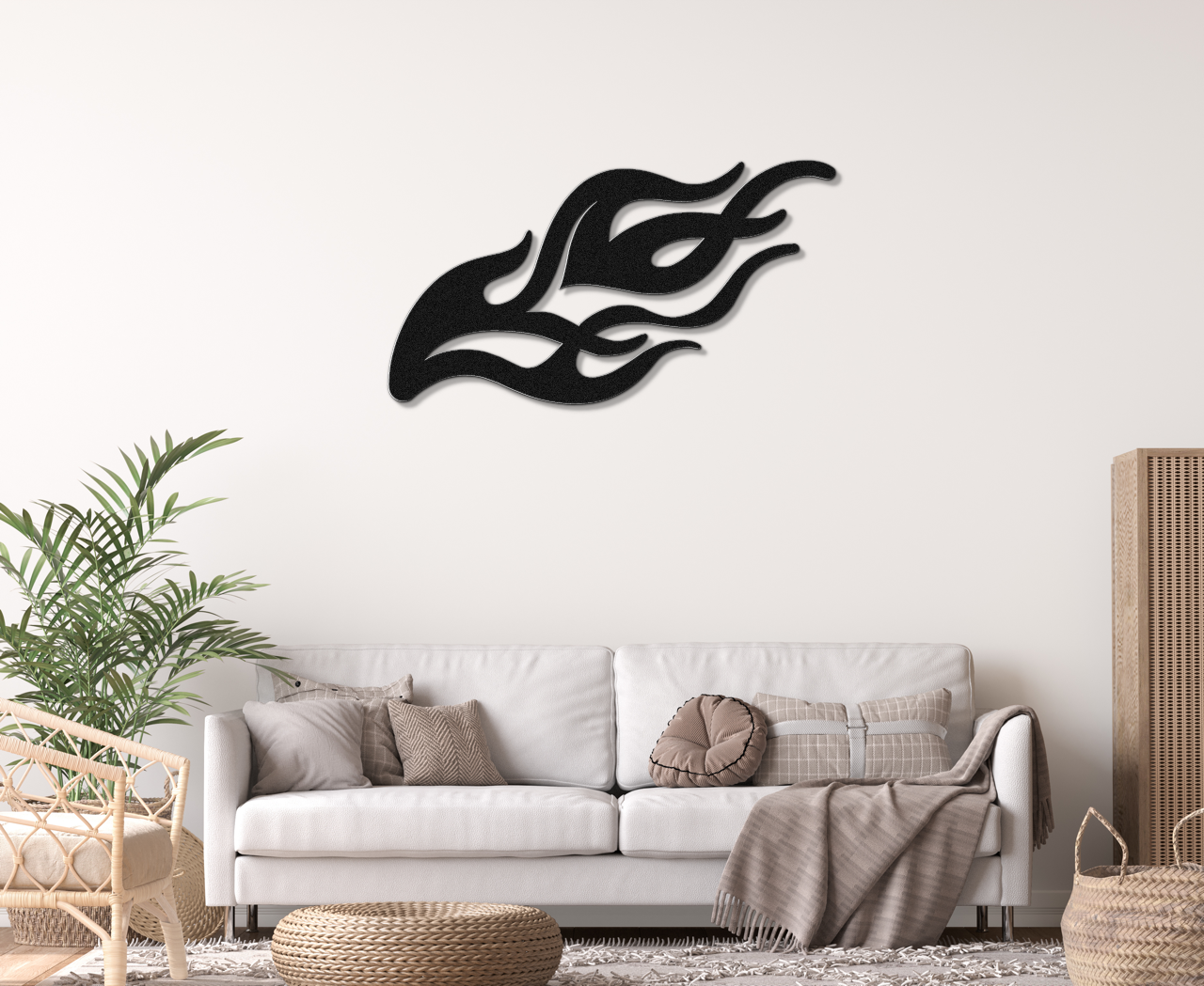 Abstract Fire Metal Wall Art