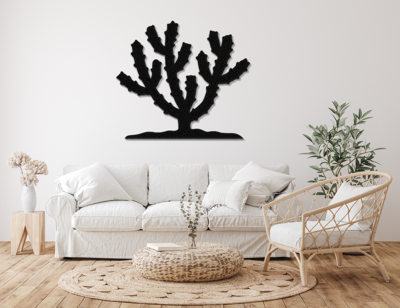 Cholla Cactus Metal Wall Art