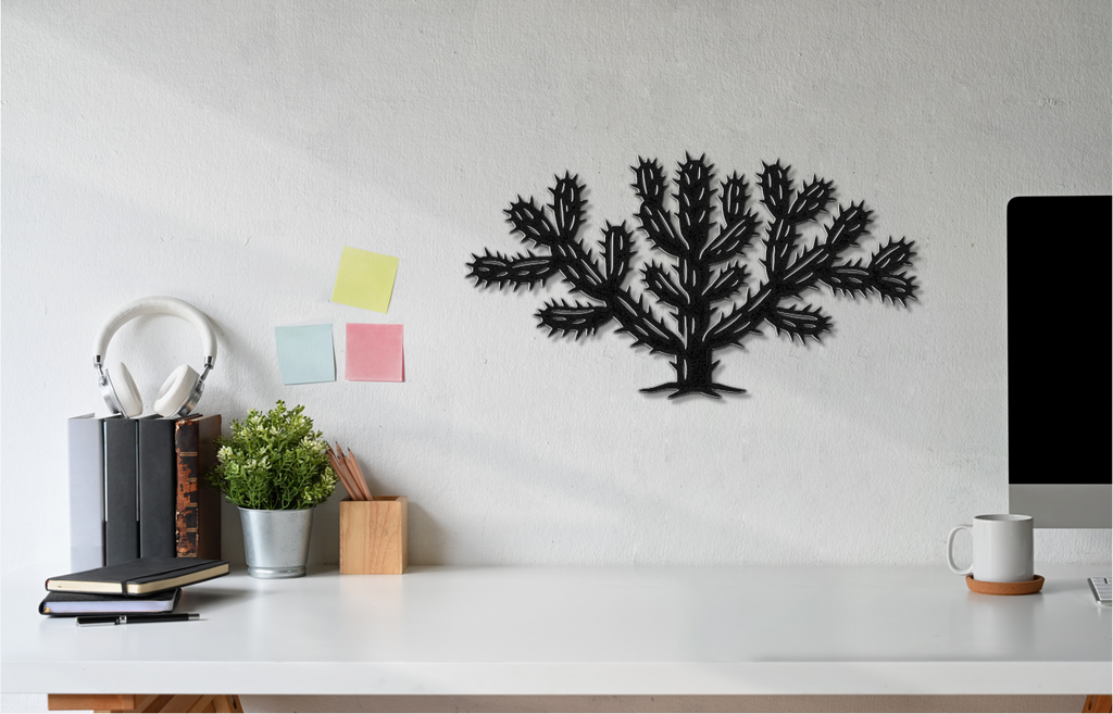 Cholla Cactus Metal Wall Art