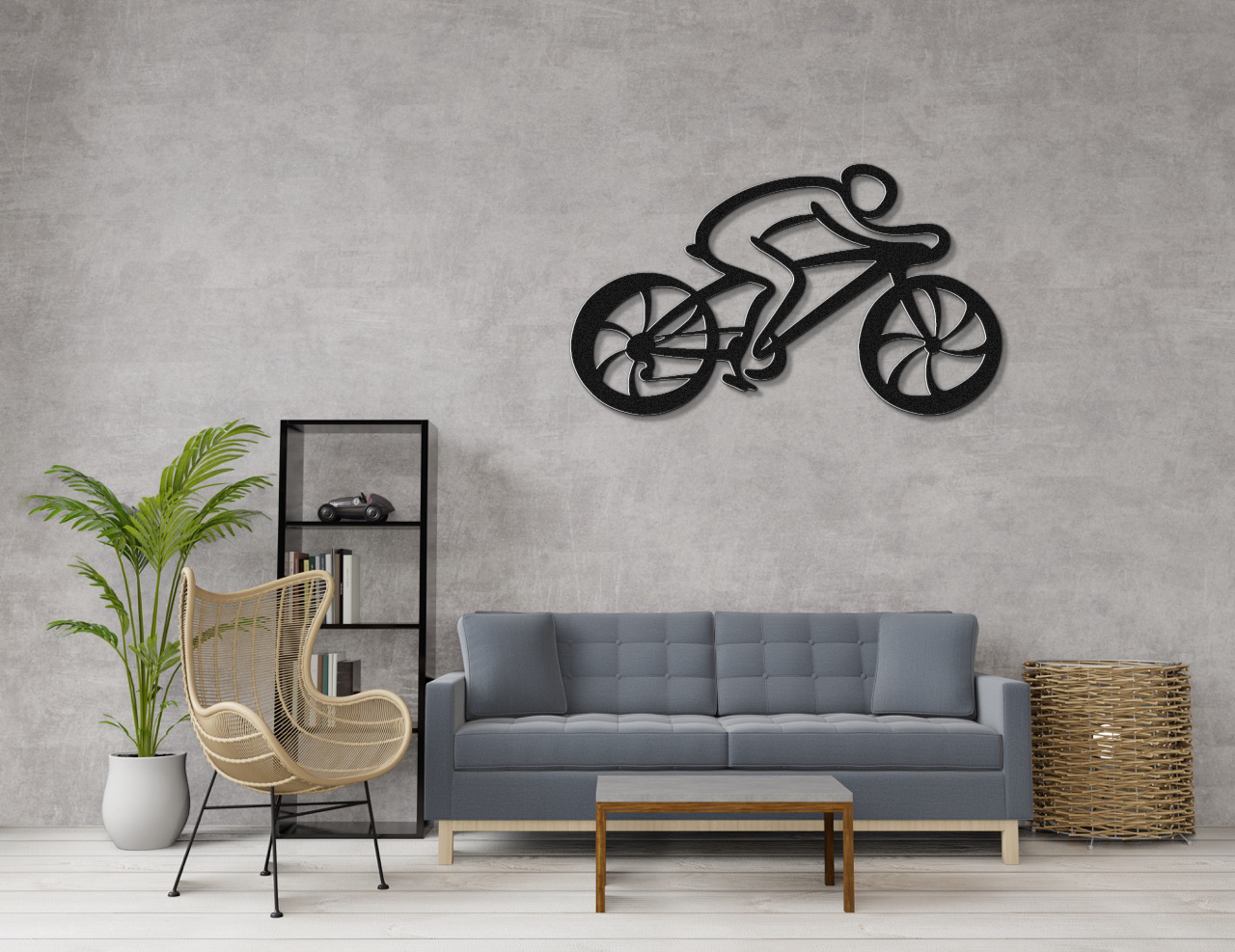 Cycling Metal Wall Art