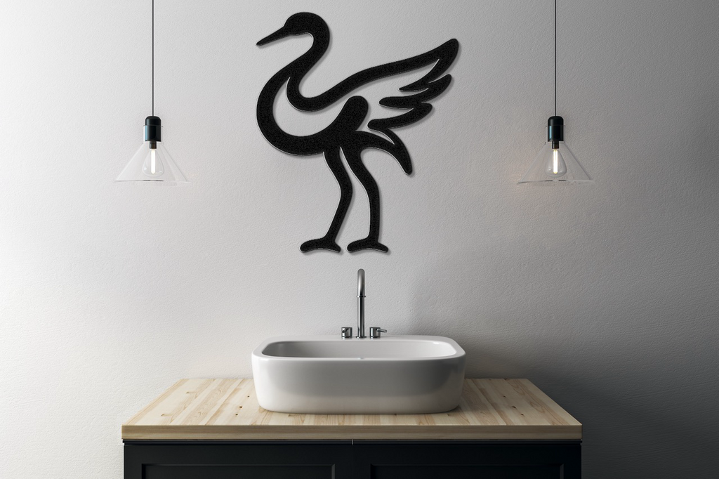 Crane Metal Wall Art