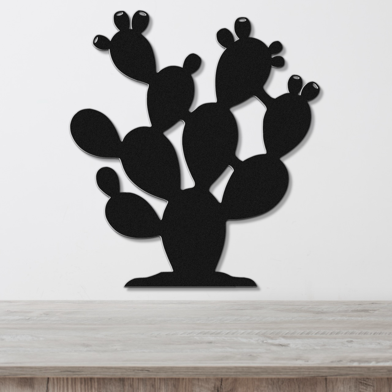 Prickly Pear Cactus Metal Wall Art