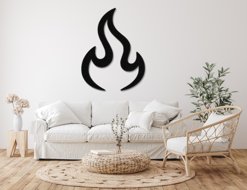 Abstract Fire Metal Wall Art