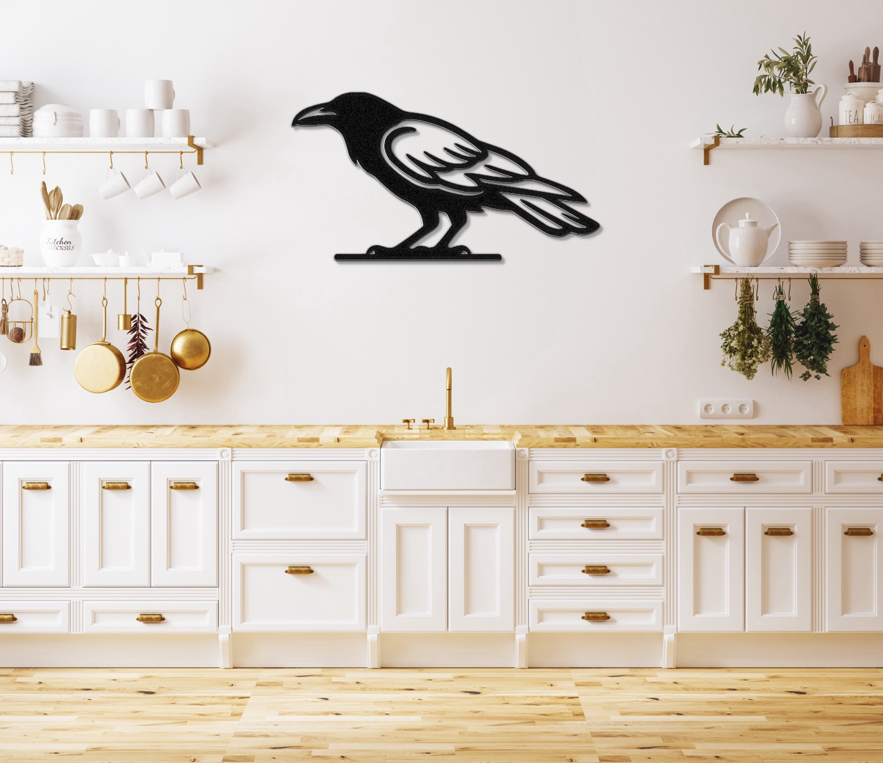 Raven Metal Wall Art