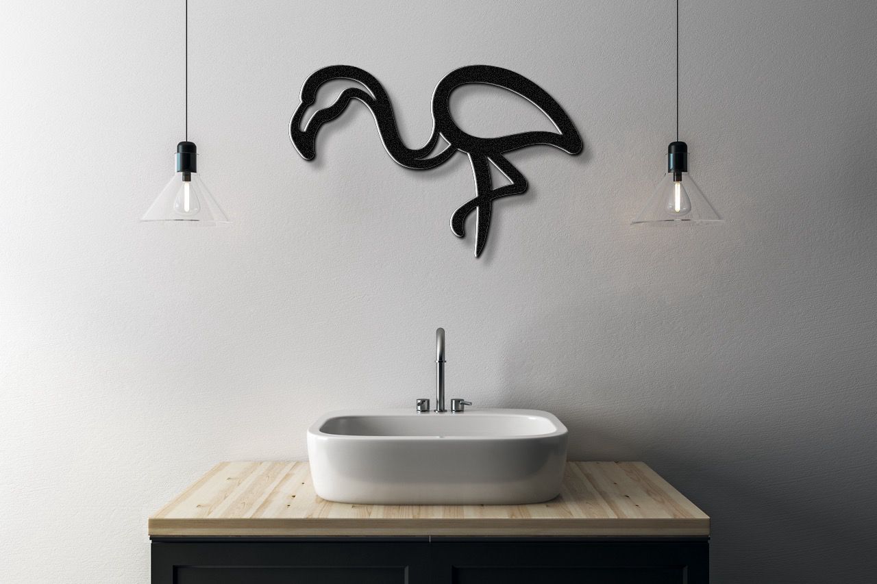 Flamingo Metal Wall Art