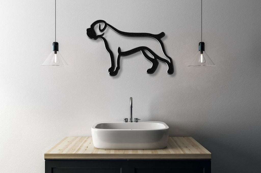 Boxer Dog Metal Wall Art