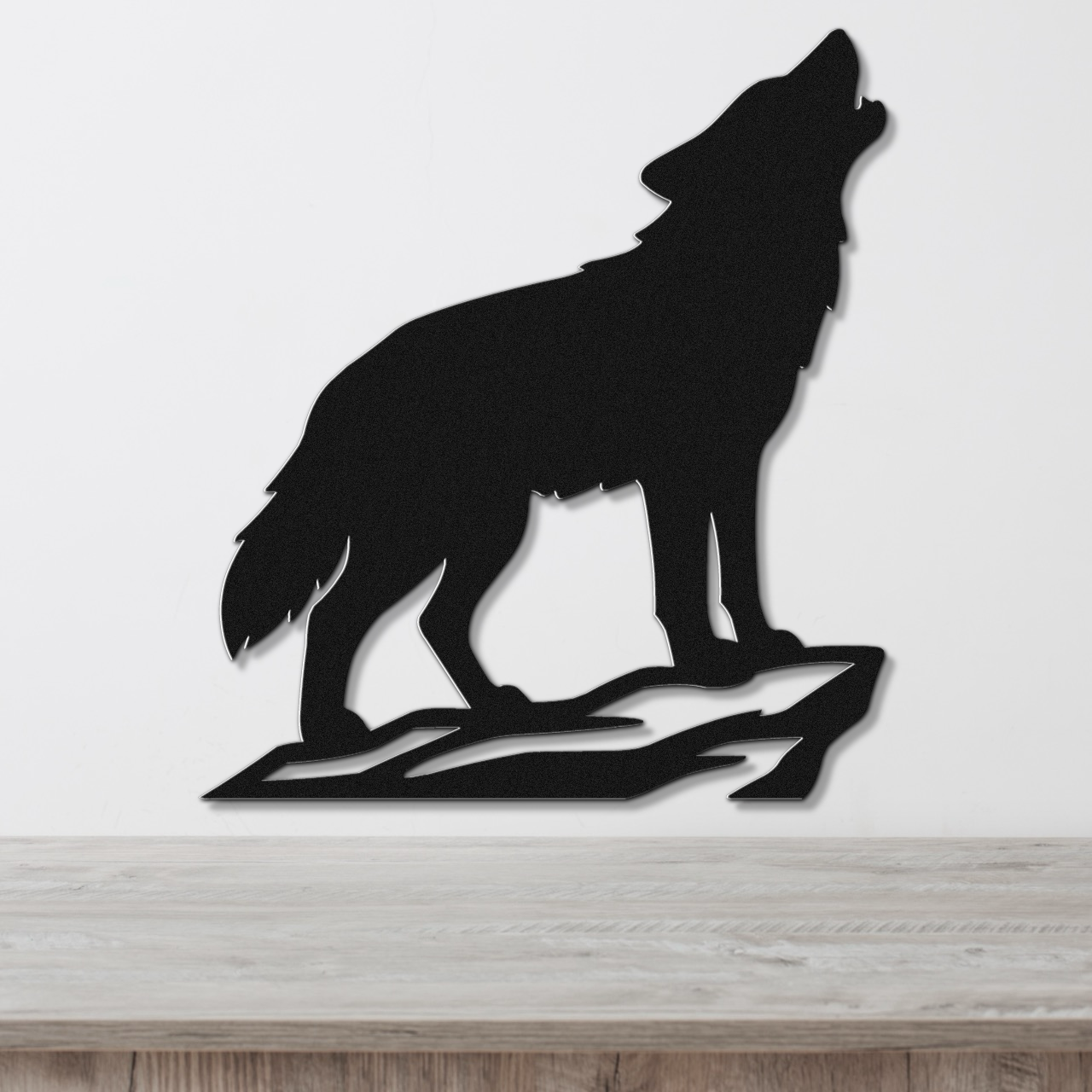 Howling Coyote Metal Wall Art