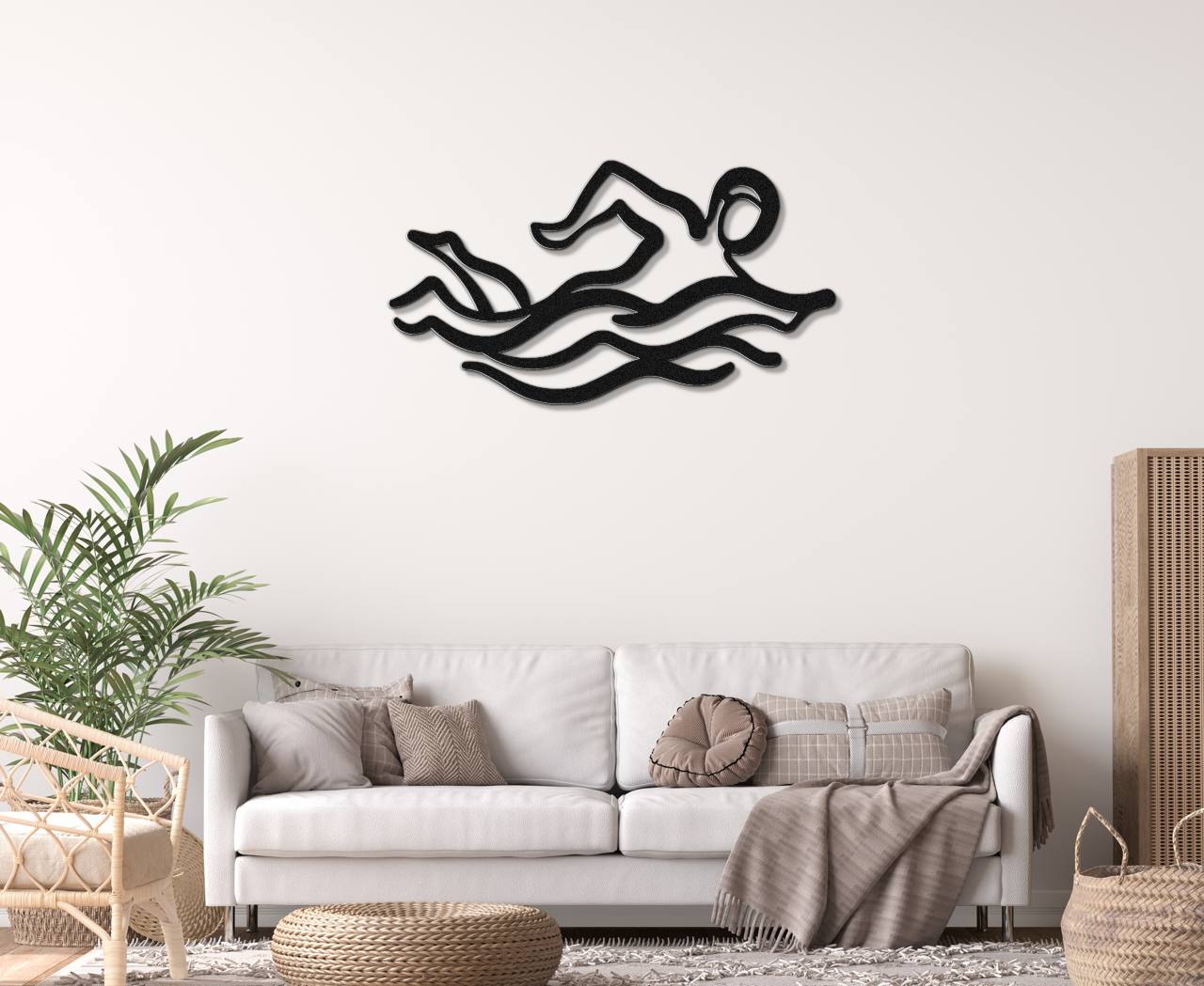 Swimmer Metal Wall Art