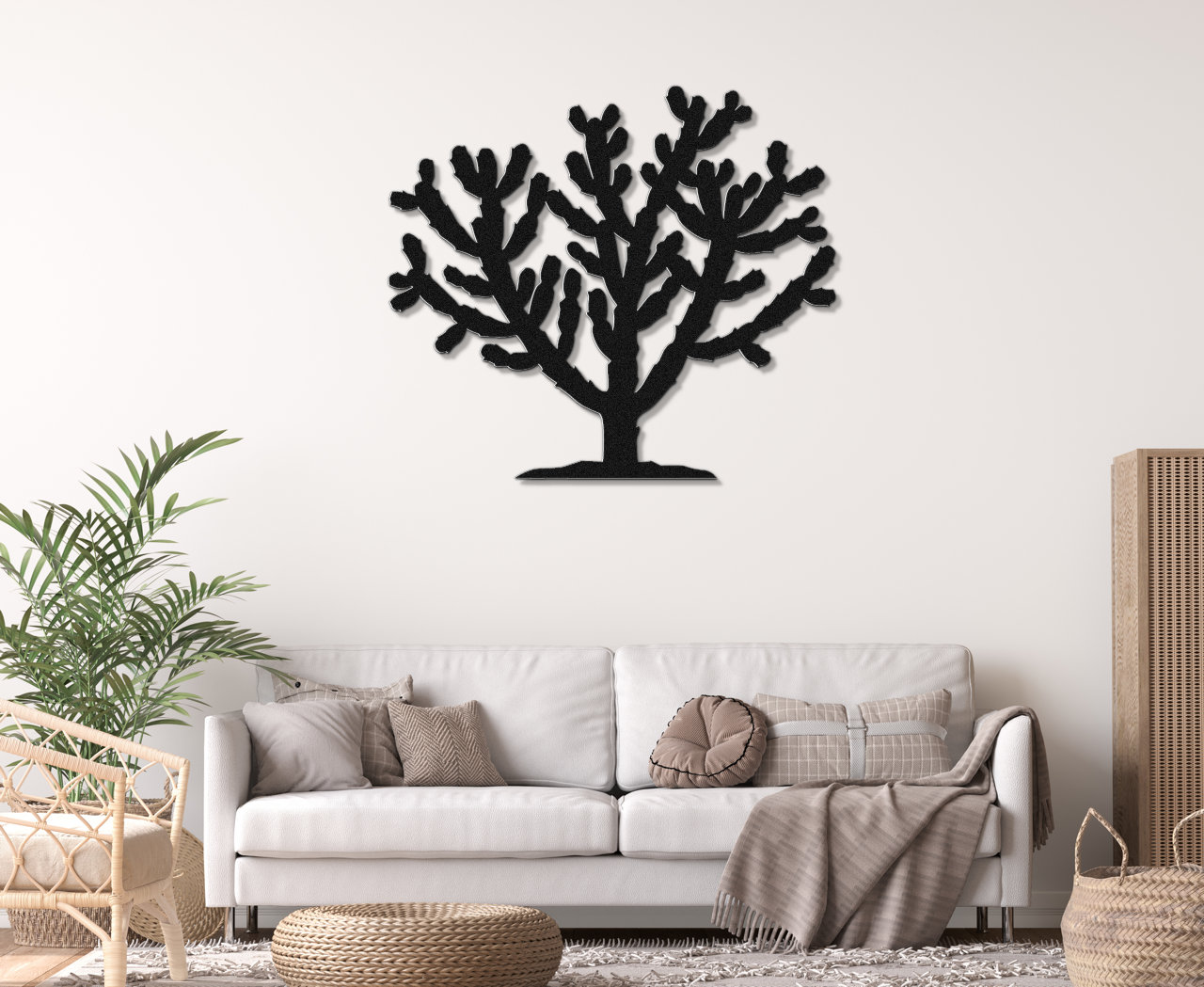 Cholla Cactus Metal Wall Art