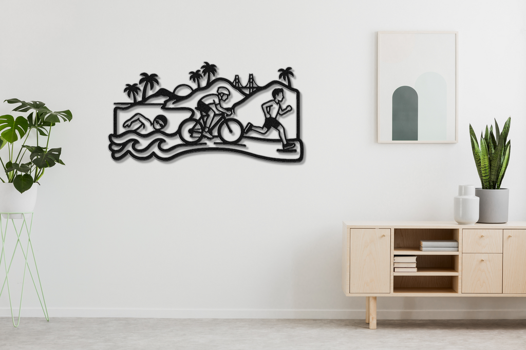 Santa Cruz Triathlon Metal Wall Art